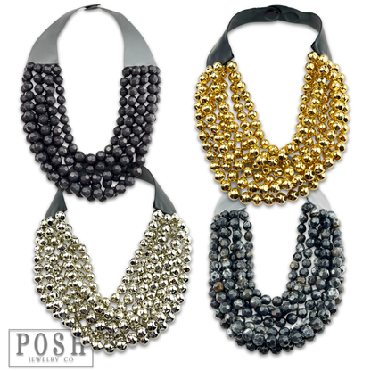 Multi-strand magnetic clasp necklace