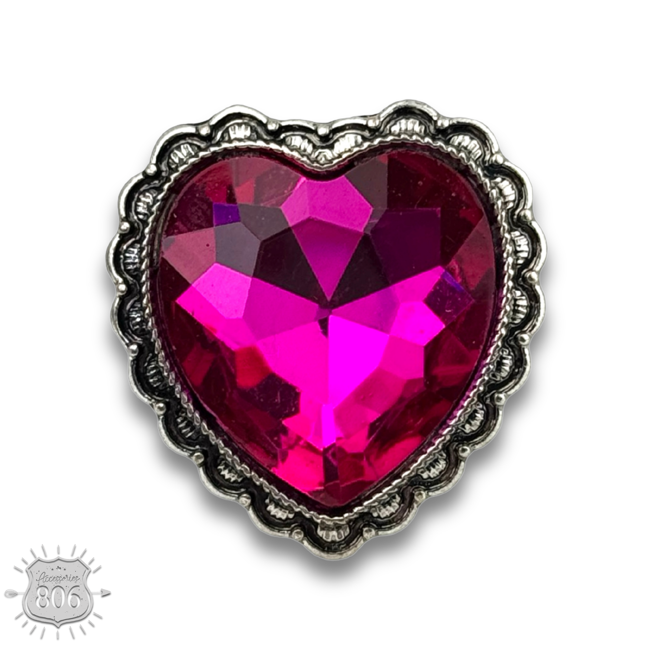Rhinestone heart ring
