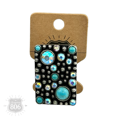 Western burnished rectangle ring
