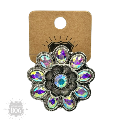 Western flower shape ring