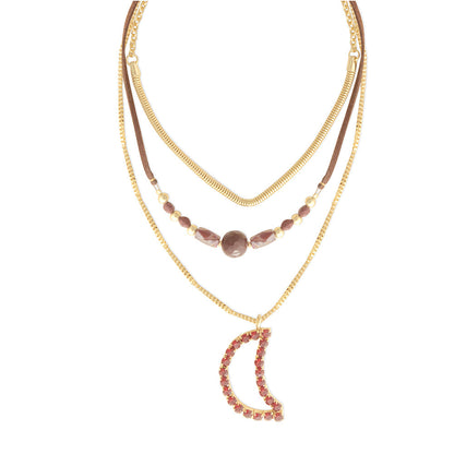 Cresecent Moon Falling Necklace