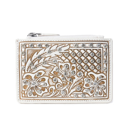 Sparkling Desert Moon Credit Card Holder In Chocolate White