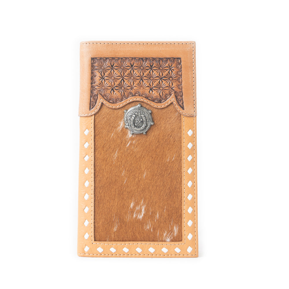 Silvermark Handtooled Leather Wallet in Golden Tan