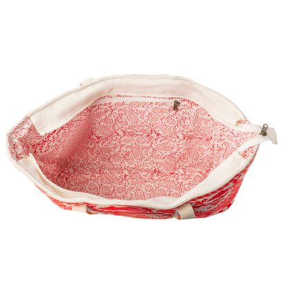Myra Crimson Caravan Weekender Bag in Festival Red