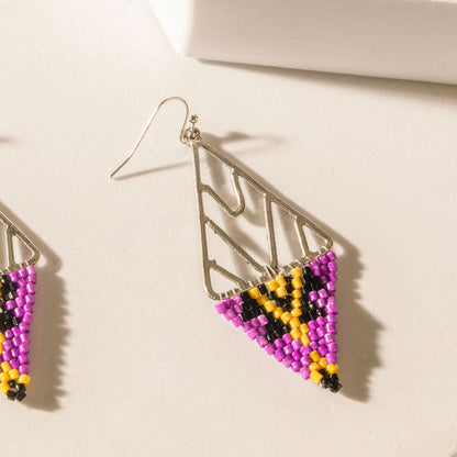The Maya Earrings in Amethyst Black