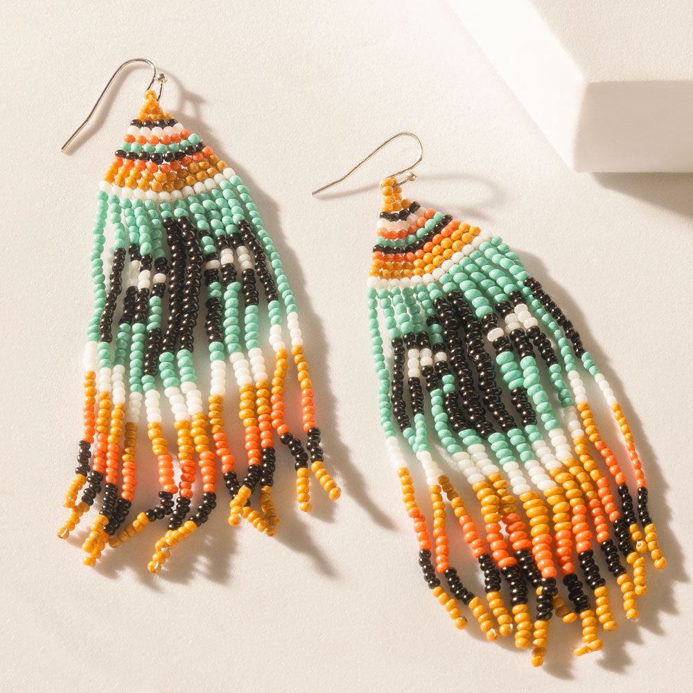 Myra The Eagle Spoke Earrings in Sunny Teal