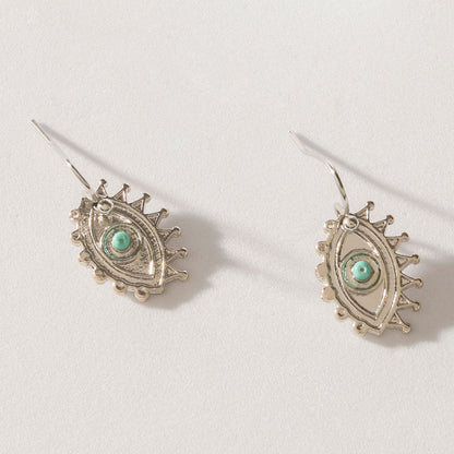 Myra Turquoise Trails & Silver Tales Set of 16 Earrings