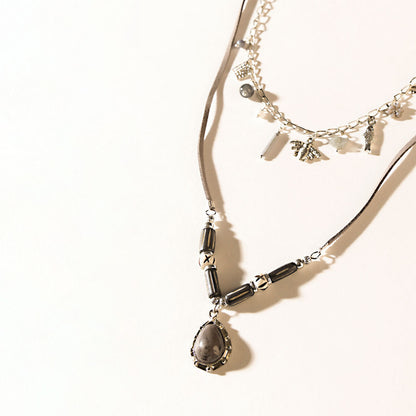 Wandererâ€™s Wish Necklace in Coal Silver