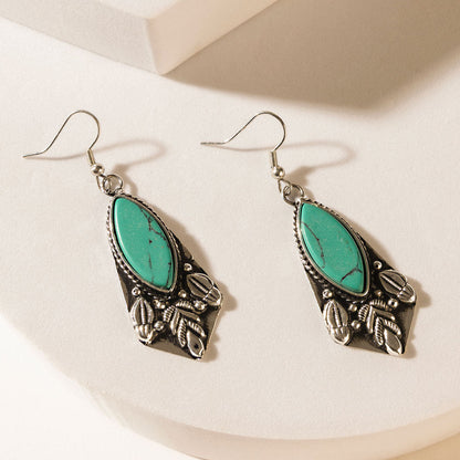 Myra Prairie Armor Earrings in Saddle Teal