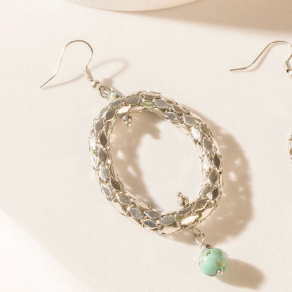 Myra Looping Lariat Earrings in Starry Silver