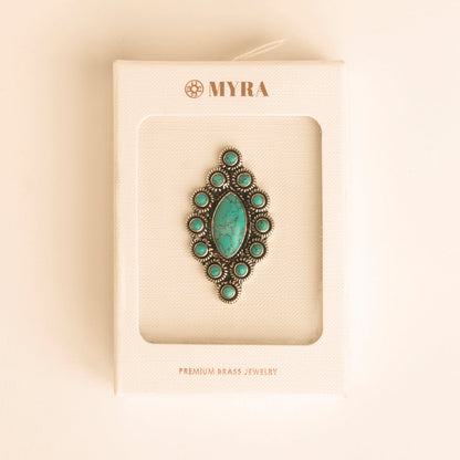 Myra The Oathkeeper Ring in Forged Teal
