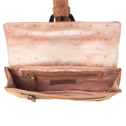 Yellowstone High Plains Studded Fanny Pack with Buckle in Amber