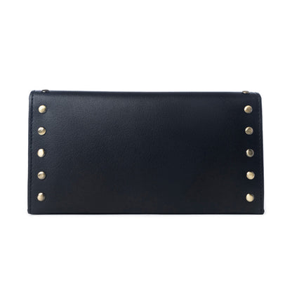 Yellowstone Caldera Leather Wallet with Rivets in Ash