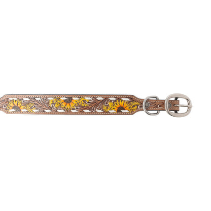 Prairie Sunflower Trail Dog Collar in Sandstone