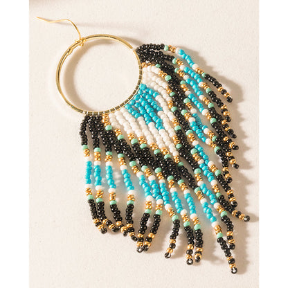 Myra Blueflare Fringe Earrings in Azure Mist