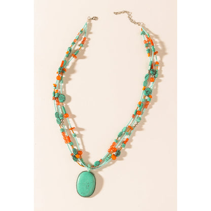 Myra Prairie Jewel Pendant Necklace in Sierra Sky
