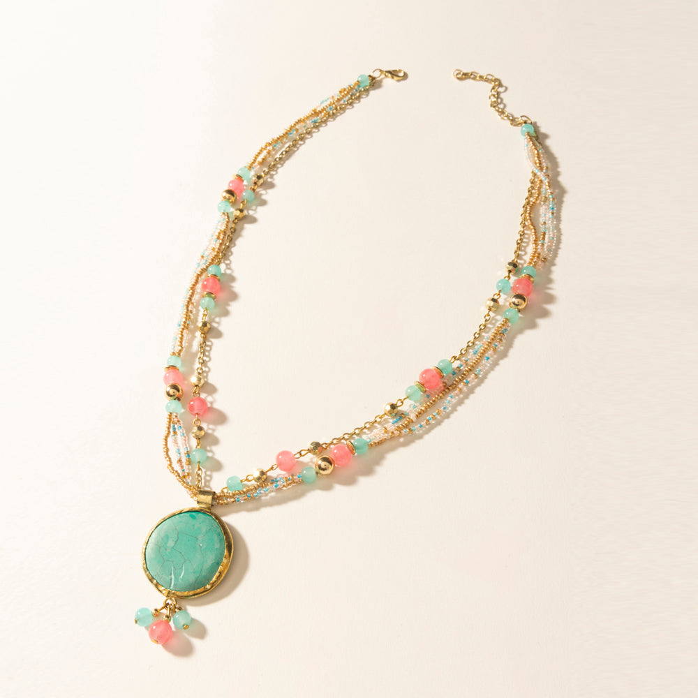 Myra Wild Posy Necklace in Sherbet Sunset