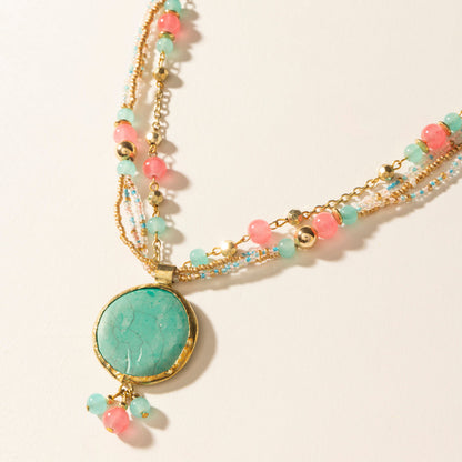 Myra Wild Posy Necklace in Sherbet Sunset