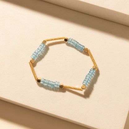 Myra Gilded Lasso Stack Bracelet in Arena Blue