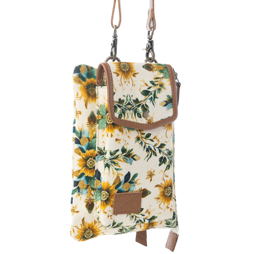 Myra Amber Ray Crossbody Bag with Phone Compartment in Sunlit Ivory