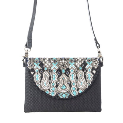 Myra Sahara Sky Crossbody Bag in Frosted Black