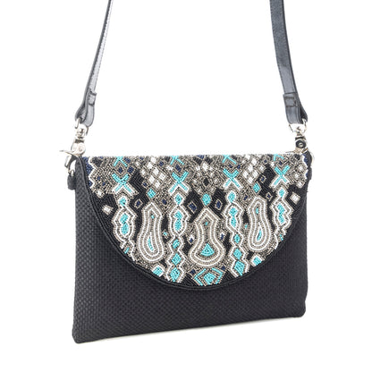 Myra Sahara Sky Crossbody Bag in Frosted Black