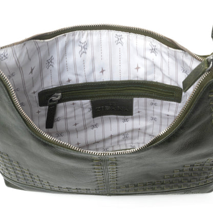 Myra Zidana Marlowe Dusk Veg Tanned Leather Bag in Twilight Smoke