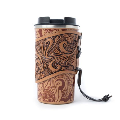 Western Trail Brew Stainless Steel Mug in Brown Baroque