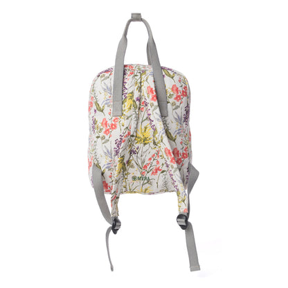 Myra Pine Meadow Cotton & Leather Crossbody Bag in Garden White