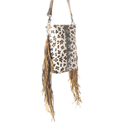 Ornamental  Leather & Hairon Bag
