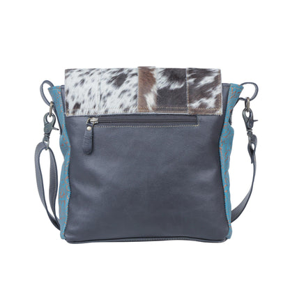 Blue Rose  Leather & Hairon Bag