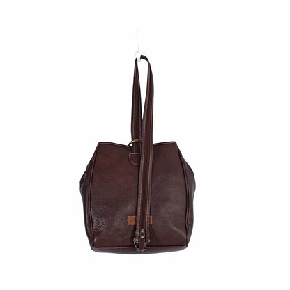 Myra Mountain Trail Convertible Crossbody Bag – Turquoise Embossed Leather & Hairon Panel with Ring Accent
