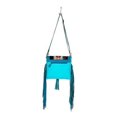 Tonga Ridge Canvas & Hairon Bag In Blue