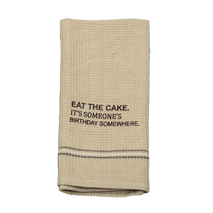 EAT THE CAKE DISH TOWEL '' SET OF 2 ''