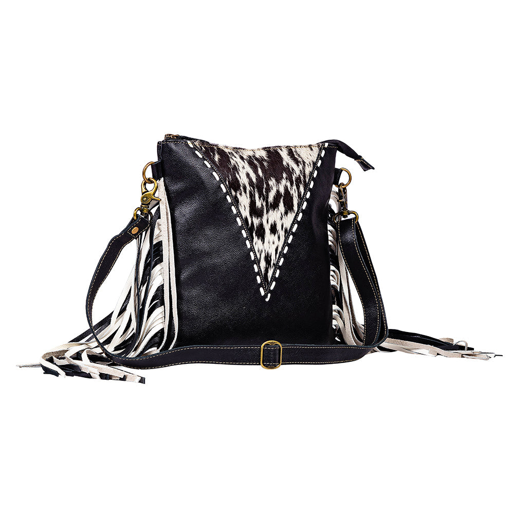 Myra Chilton Draw Hairon Concealed Carry Bag – Stylish Cowhide & Leather Crossbody with Adjustable Leather Strap