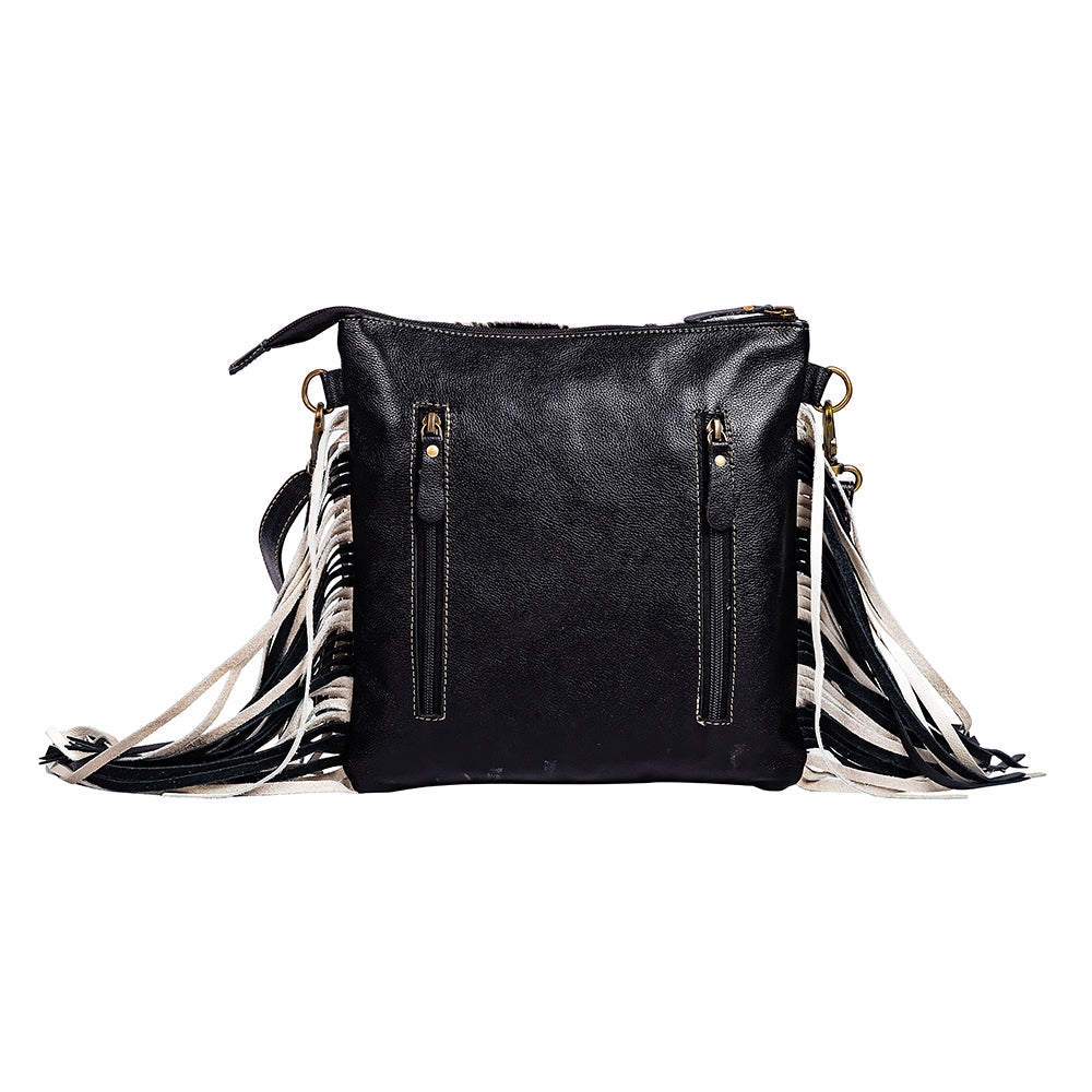 Myra Chilton Draw Hairon Concealed Carry Bag – Stylish Cowhide & Leather Crossbody with Adjustable Leather Strap