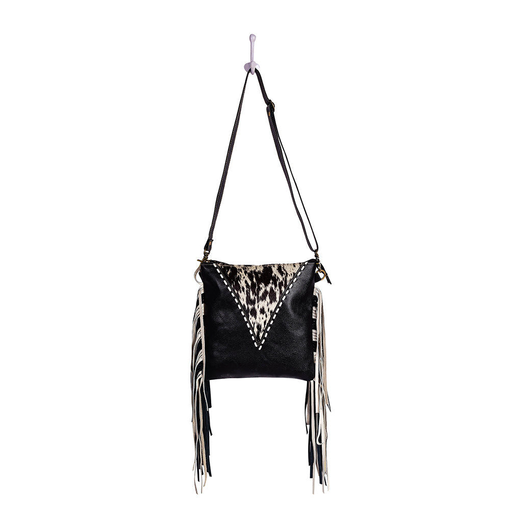 Myra Chilton Draw Hairon Concealed Carry Bag – Stylish Cowhide & Leather Crossbody with Adjustable Leather Strap