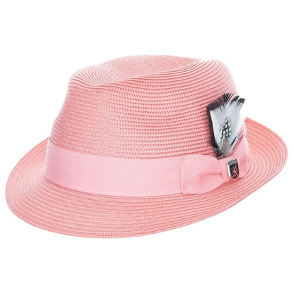 Stacy Adams Belmont - Straw Fedora Hat (Closeout)