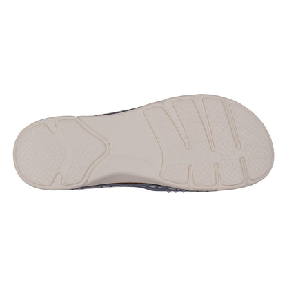 Women's Julie Blue Embellished Flat Comfort Sandals
