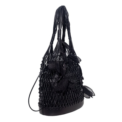 Secret Garden Macramé Tote Bag with Removable Pouch