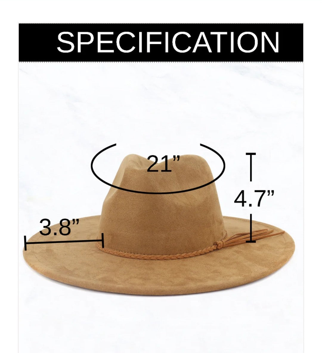 **Boho Western Hat w/ Choice of Feather Hat Band-Taupe 982b