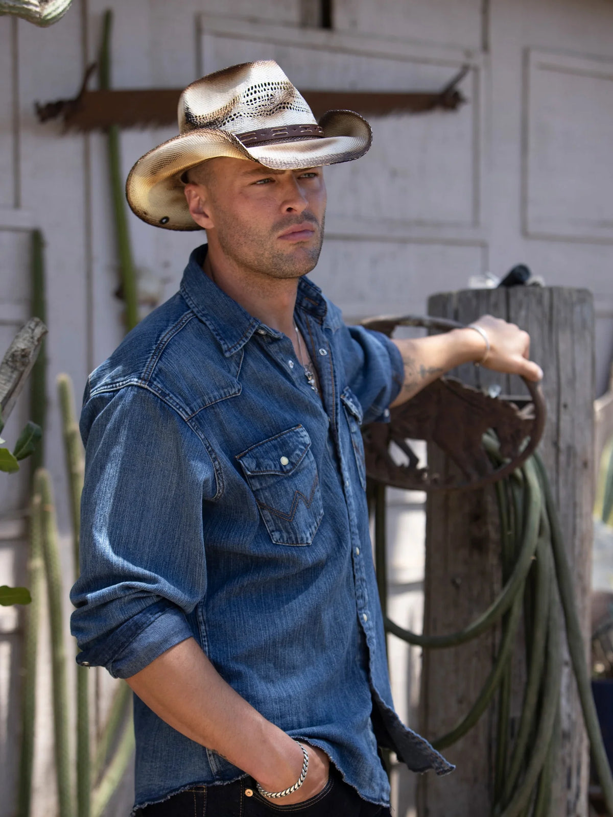 Peter Grimm Stirrup - Stained Straw Cowboy Hat