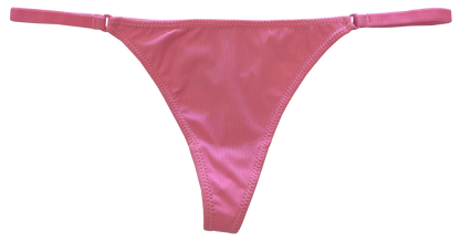 Strappy Rib Micro Thong with Elastic Sides