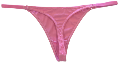 Strappy Rib Micro Thong with Elastic Sides