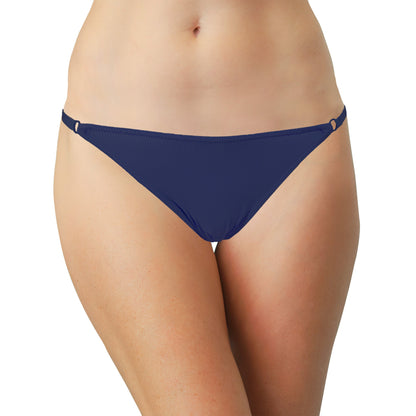 Strappy Rib Micro Thong with Elastic Sides