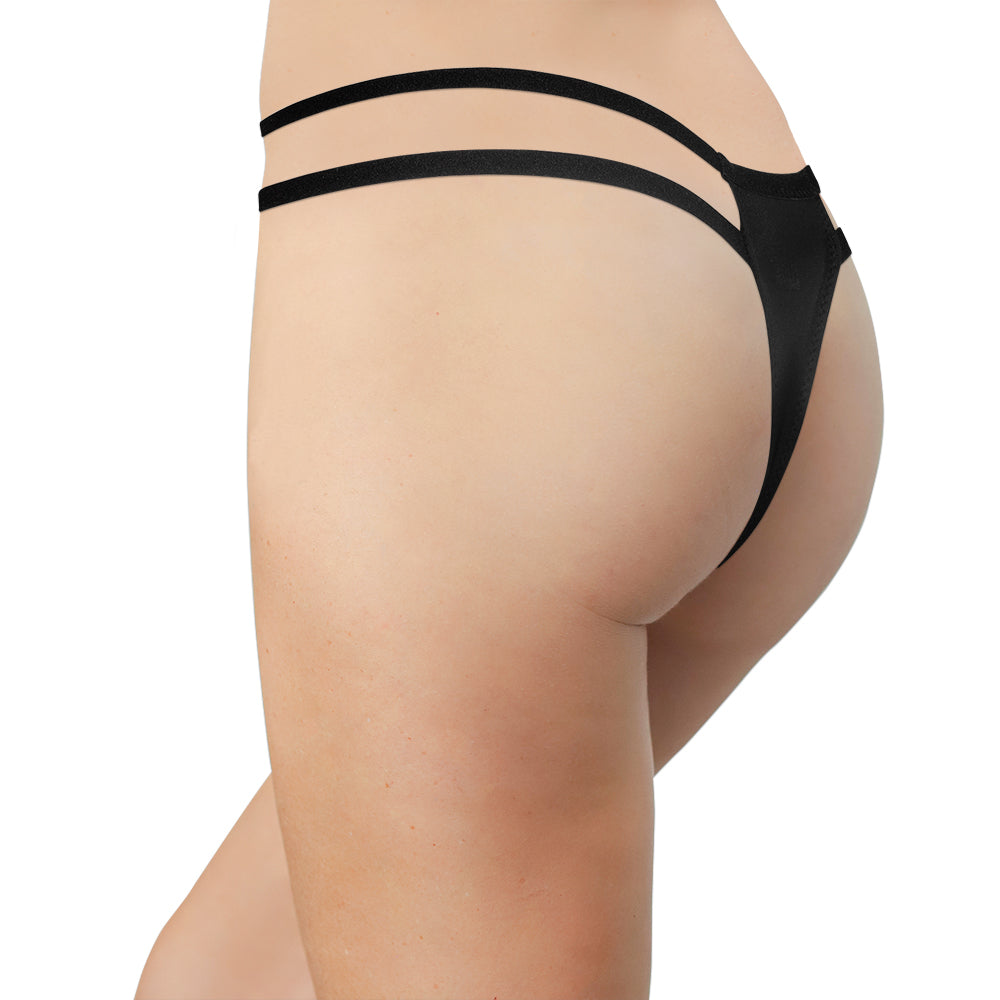 Soft Microfiber Thong with Double Elastic Sides