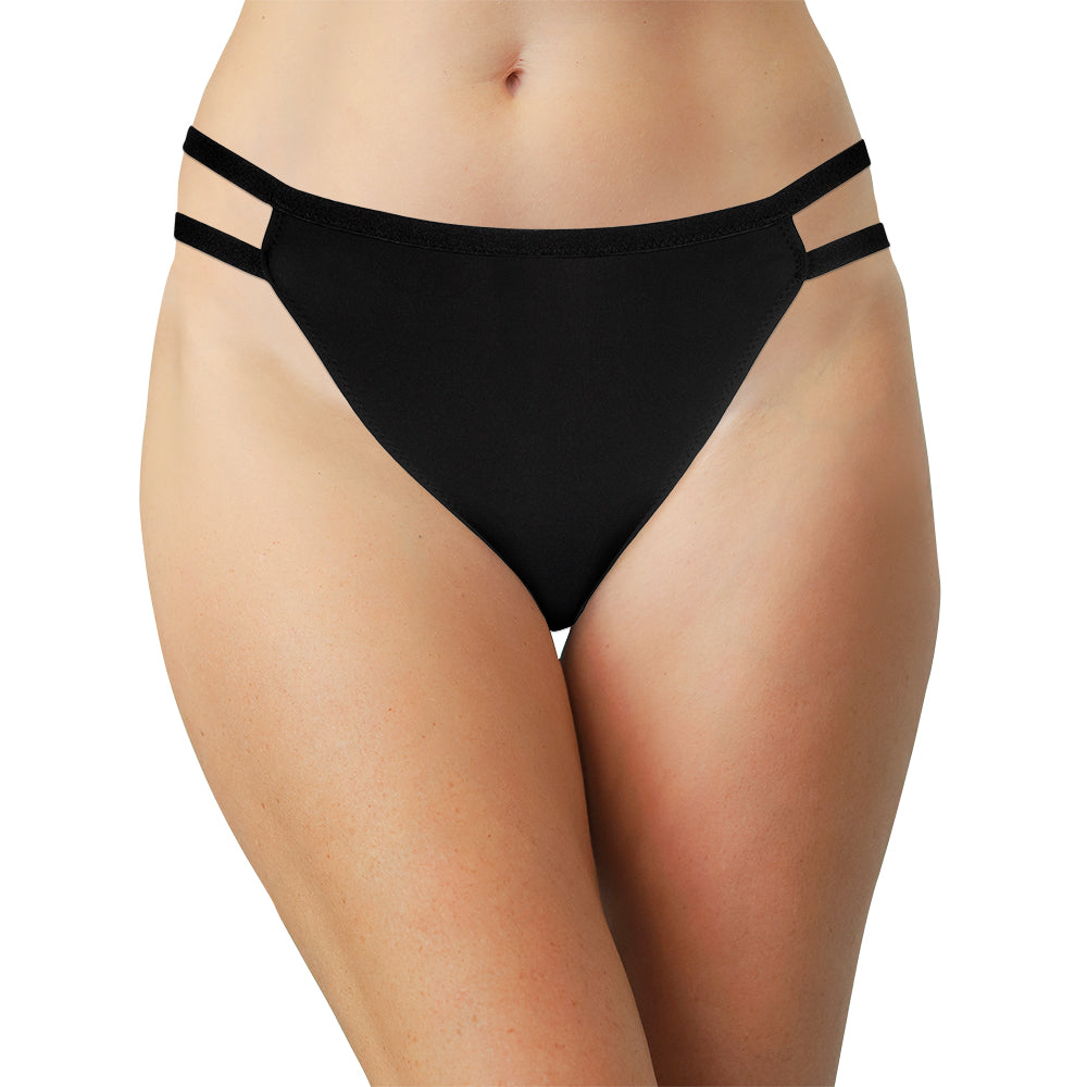 Soft Microfiber Thong with Double Elastic Sides