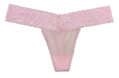 Mesh and Lace Classic Thong, XS-2X