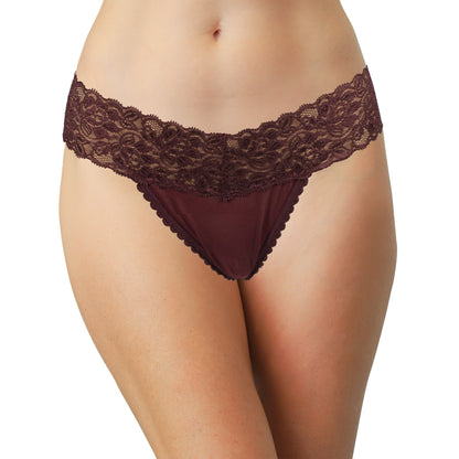 Mesh and Lace Classic Thong, XS-2X