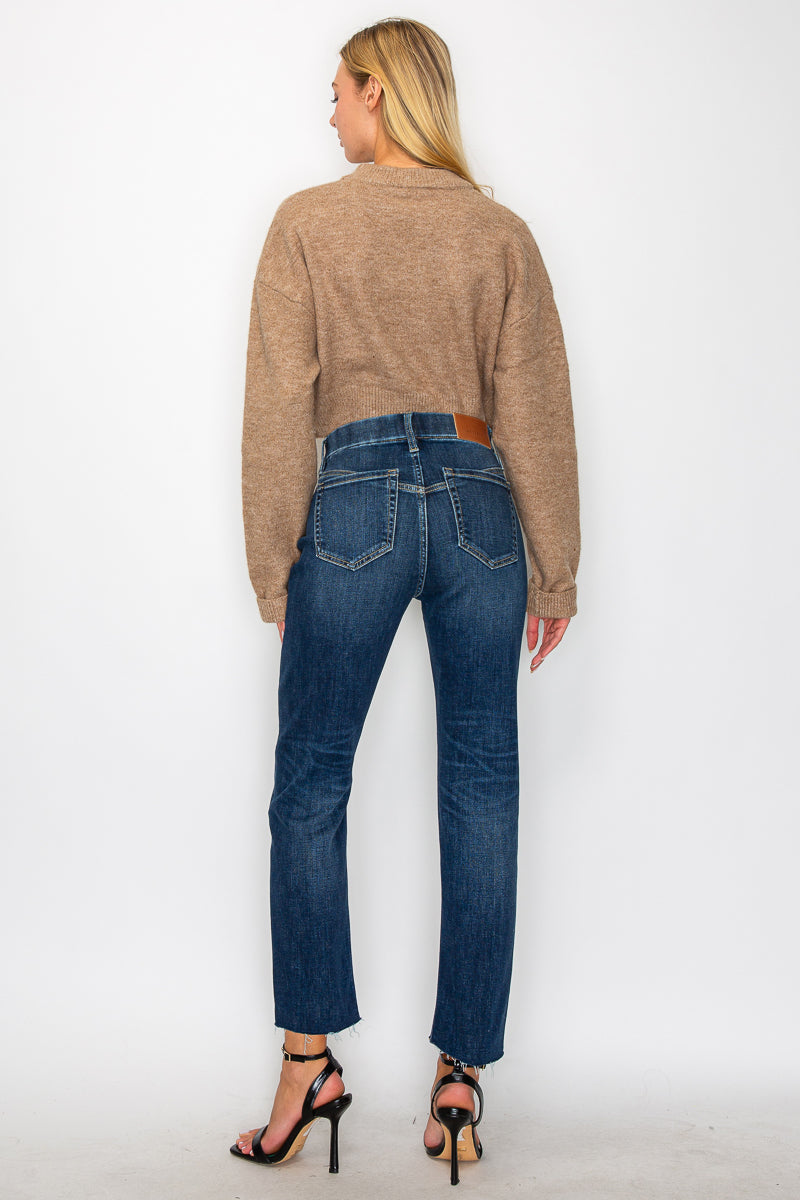 Francesca Tummy Control High Rise Straight Jeans